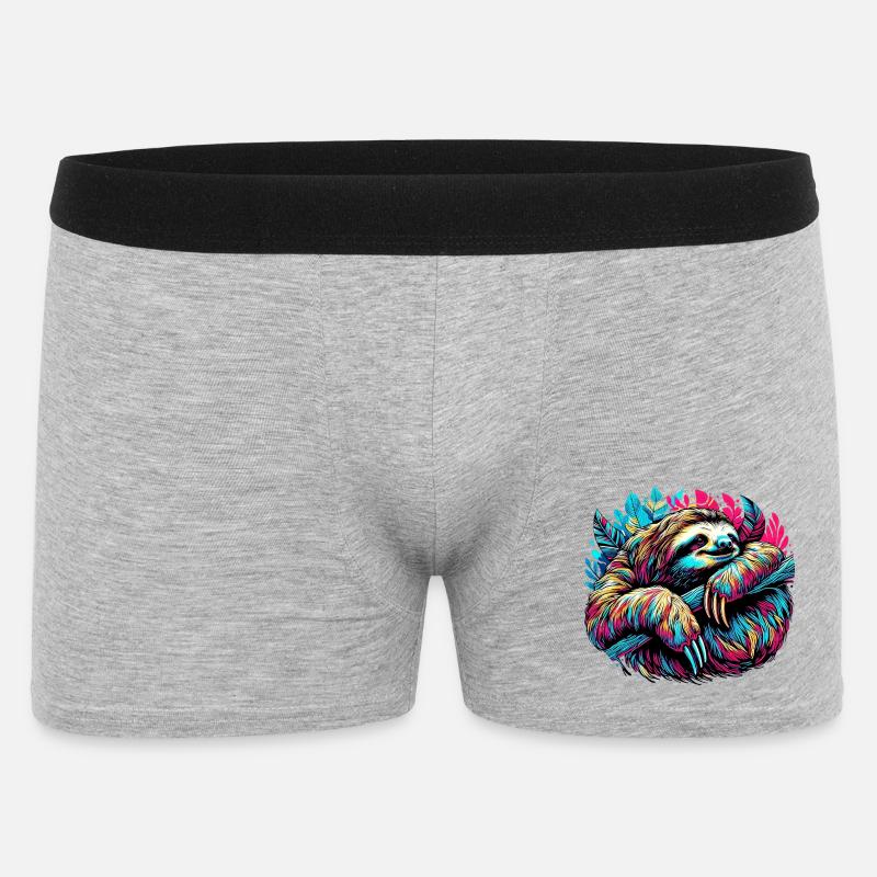 Faultier - Männer Boxer Shorts - Grau meliert