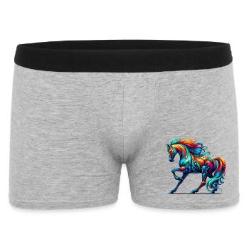Pferd - Männer Boxer Shorts - Grau meliert - Vorne