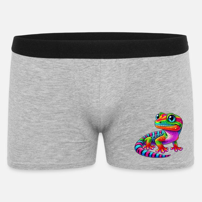 Gecko - Männer Boxer Shorts - Grau meliert