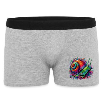 Schnecke - Männer Boxer Shorts - Grau meliert - Vorne