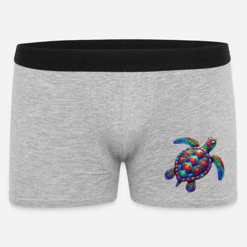 Schildkröte - Männer Boxer Shorts - Grau meliert