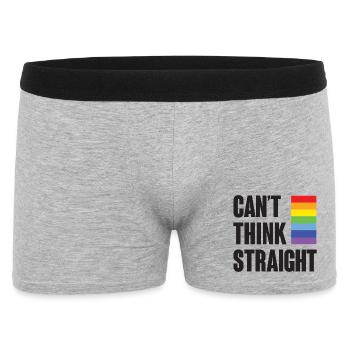 Mois de la fierté LGBTQ - Je ne peux pas penser clairement - Boxer Homme - gris chiné - Devant