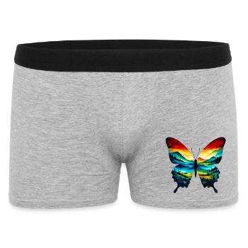 Schmetterling - Männer Boxer Shorts - Grau meliert - Vorne