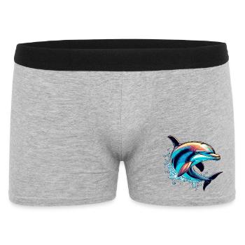 Delfin - Männer Boxer Shorts - Grau meliert - Vorne