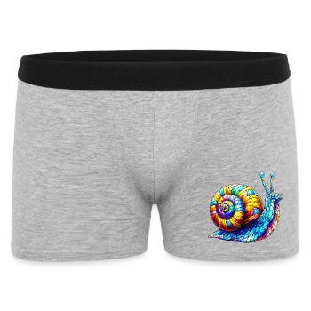 Snail - Men's Boxer Shorts - heather grey - Front