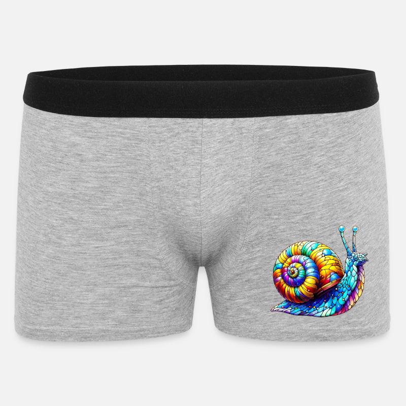 Escargot - Boxer Homme - gris chiné