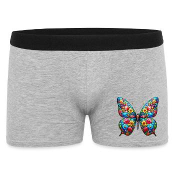 Schmetterling - Männer Boxer Shorts - Grau meliert - Vorne