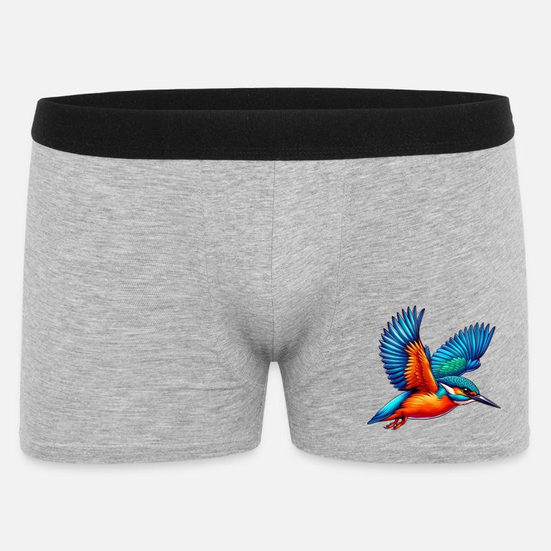 Eisvogel - Männer Boxer Shorts - Grau meliert