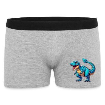 Dinosaurier - Männer Boxer Shorts - Grau meliert - Vorne