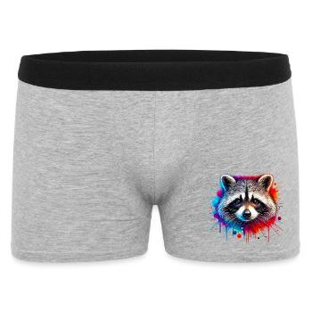 Raccoon - Men's Boxer Shorts - heather grey - Front