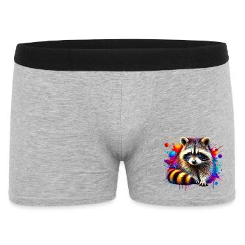 Raccoon - Men's Boxer Shorts - heather grey - Front