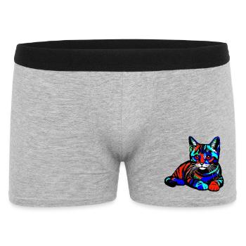 Chat - Boxer Homme - gris chiné - Devant