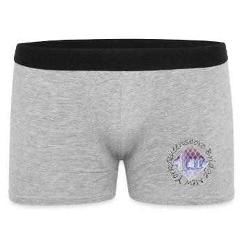 Verborgene Skyline – Durch den Zaun nach NYC - Männer Boxer Shorts - Grau meliert - Vorne