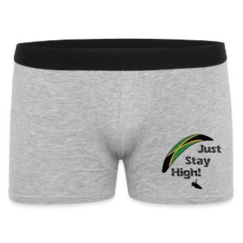 JustStayHigh - Männer Boxer Shorts - Grau meliert - Vorne