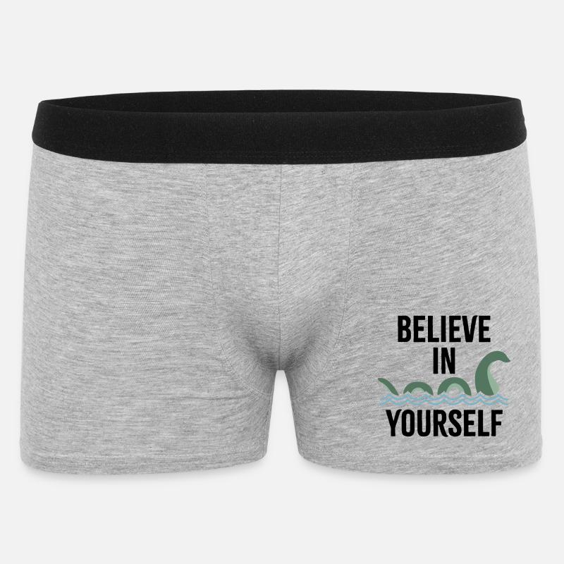 an sich selbst glauben - Männer Boxer Shorts - Grau meliert