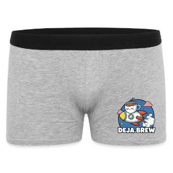Lancement de la caféine - Boxer Homme - gris chiné - Devant