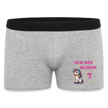 Anniversaire des enfants 7, Danse Drôle Licorne - Boxer Homme - gris chiné - Devant