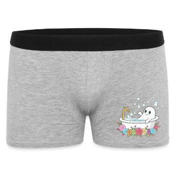 Funny ghost in the flower bath - Men's Boxer Shorts - heather grey - Front