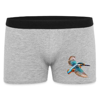 Eisvogel - Männer Boxer Shorts - Grau meliert - Vorne