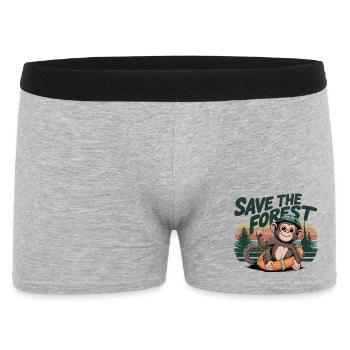Rettet den Wald Rettet den Wald Naturökologie - Männer Boxer Shorts - Grau meliert - Vorne