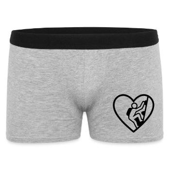 Escalade de cœur – Passion verticale - Boxer Homme - gris chiné - Devant