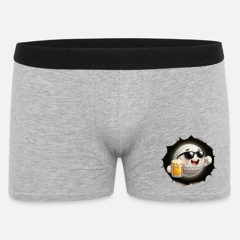 Golf Bier - Männer Boxer Shorts - Grau meliert