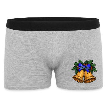 Cloches de Noël avec ruban bleu - Boxer Homme - gris chiné - Devant