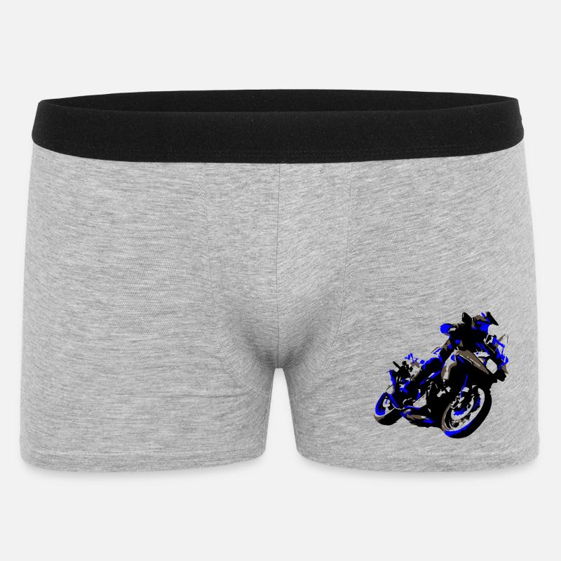 Reiseenduro - Männer Boxer Shorts - Grau meliert