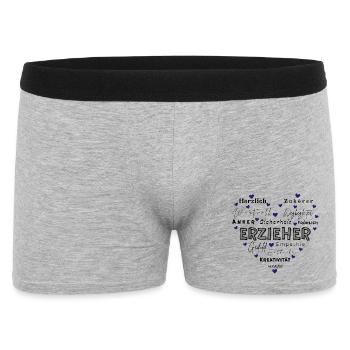Cœur d’Éducateur - Boxer Homme - gris chiné - Devant