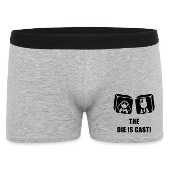 Les dés sont jetés! (Fin du jeu du mariage de la fête de garçon, B) - Boxer Homme - gris chiné - Devant