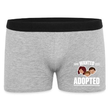 Wanted Chosen Loved Adopted Family - Men's Boxer Shorts - heather grey - Front