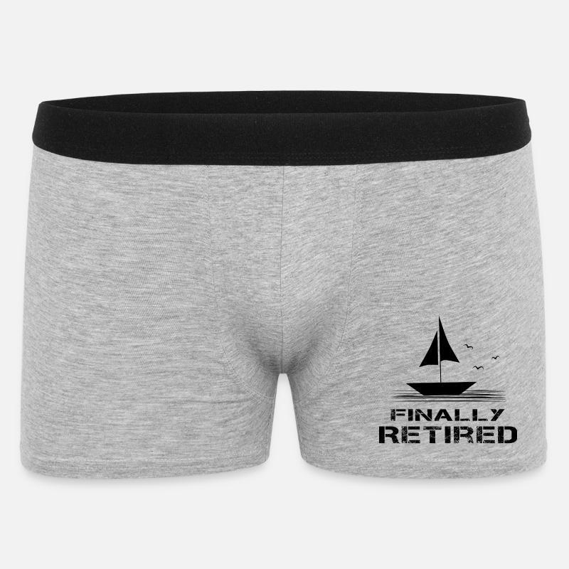 in Rente Ruhestand Geschenk Pensionierung - Männer Boxer Shorts - Grau meliert