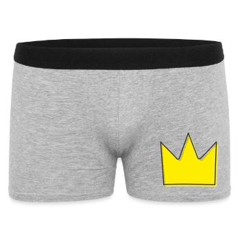 Illustration de la couronne - Boxer Homme - gris chiné - Devant
