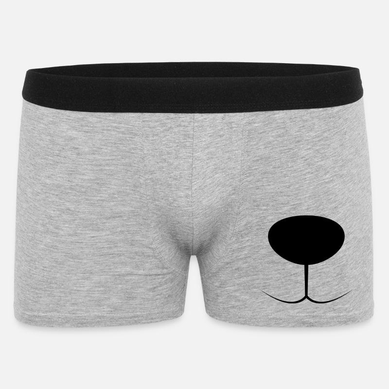 Bärennase - Männer Boxer Shorts - Grau meliert