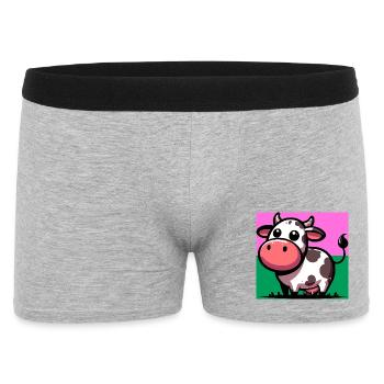 vache - Boxer Homme - gris chiné - Devant