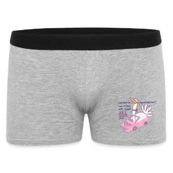 Who needs valentines day? - Men's Boxer Shorts - heather grey - Front