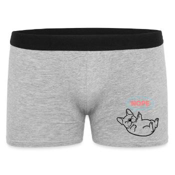 Frenchie Dog Nope Comic Coloré - Boxer Homme - gris chiné - Devant
