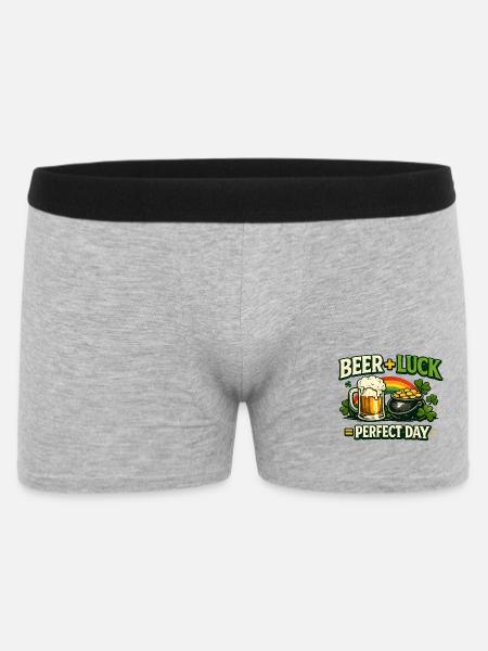 Beer Luck Perfect Day - Men's Boxer Shorts - heather grey