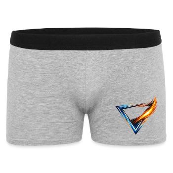 Triangle de design de justaucorps Bleu Orange Style Dynamique - Boxer Homme - gris chiné - Devant