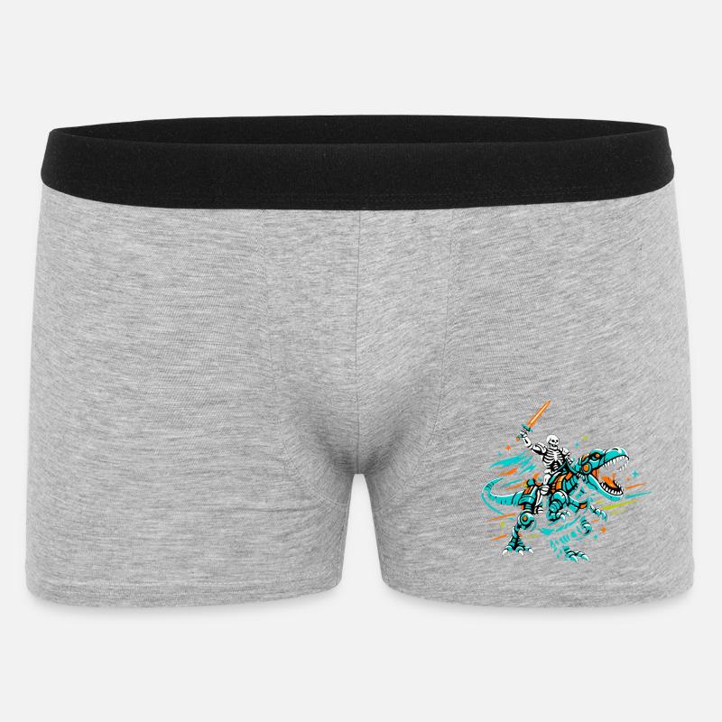 Robo Dino Rider - Boxer da uomo - grigio melange