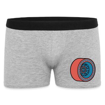 Skateboard Rolle Longboard - Männer Boxer Shorts - Grau meliert - Vorne
