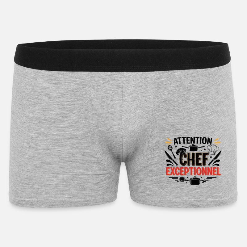 Attention Chef Exceptionnel - Boxer Homme - gris chiné