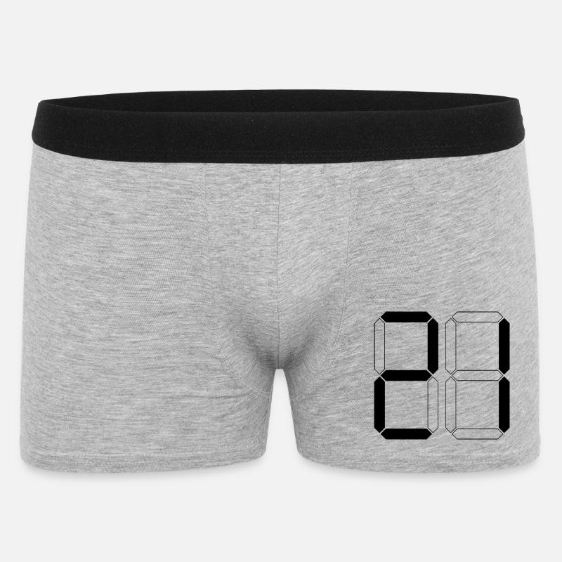 NUMBER 21 Twenty-One Gift Digital - Men's Boxer Shorts - heather grey