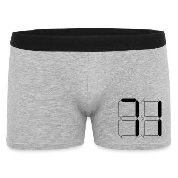 NUMMER 71 Einundsiebzig Geschenk Digital - Männer Boxer Shorts - Grau meliert - Vorne