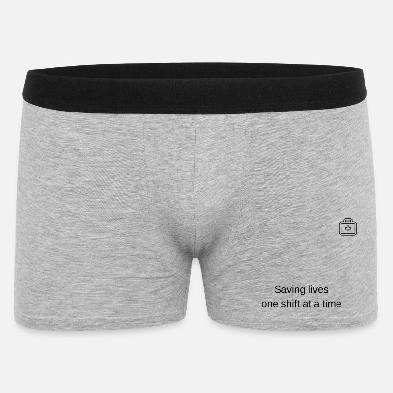Saving lives one shift at a time! - Men's Boxer Shorts - heather grey