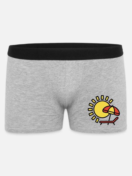Beach lounger Sun Parasol Summer holiday - Men's Boxer Shorts - heather grey