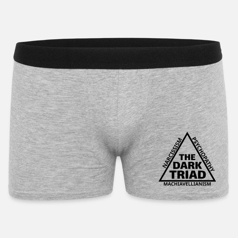 Dark Triad Meme Triangle Minimal Design - Men's Boxer Shorts - heather grey