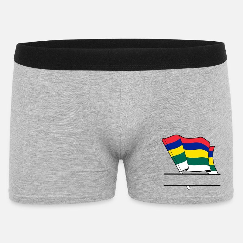 Terschelling Flag – Custom Island Design - Men's Boxer Shorts - heather grey