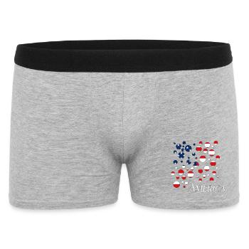 America Circle Flags Pattern - Men's Boxer Shorts - heather grey - Front