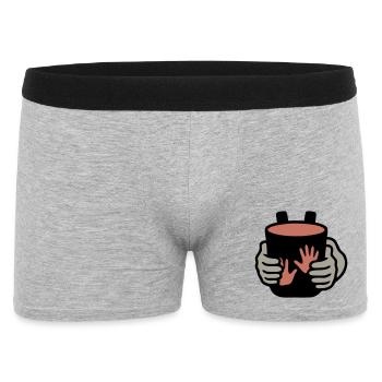 Salle d’escalade de bloc à sacs de craie - Boxer Homme - gris chiné - Devant